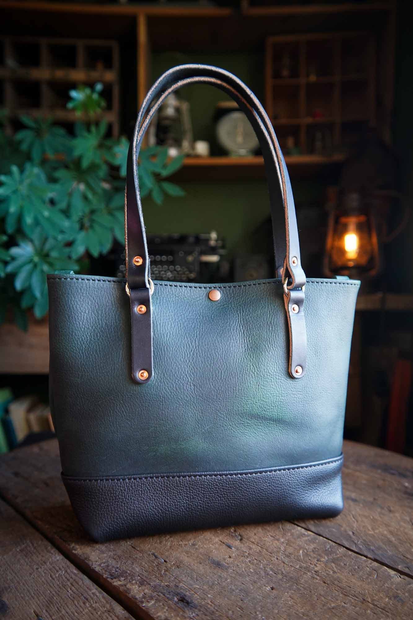 Everyday Tote Spruce Handmade Leather Bag Made In Canada