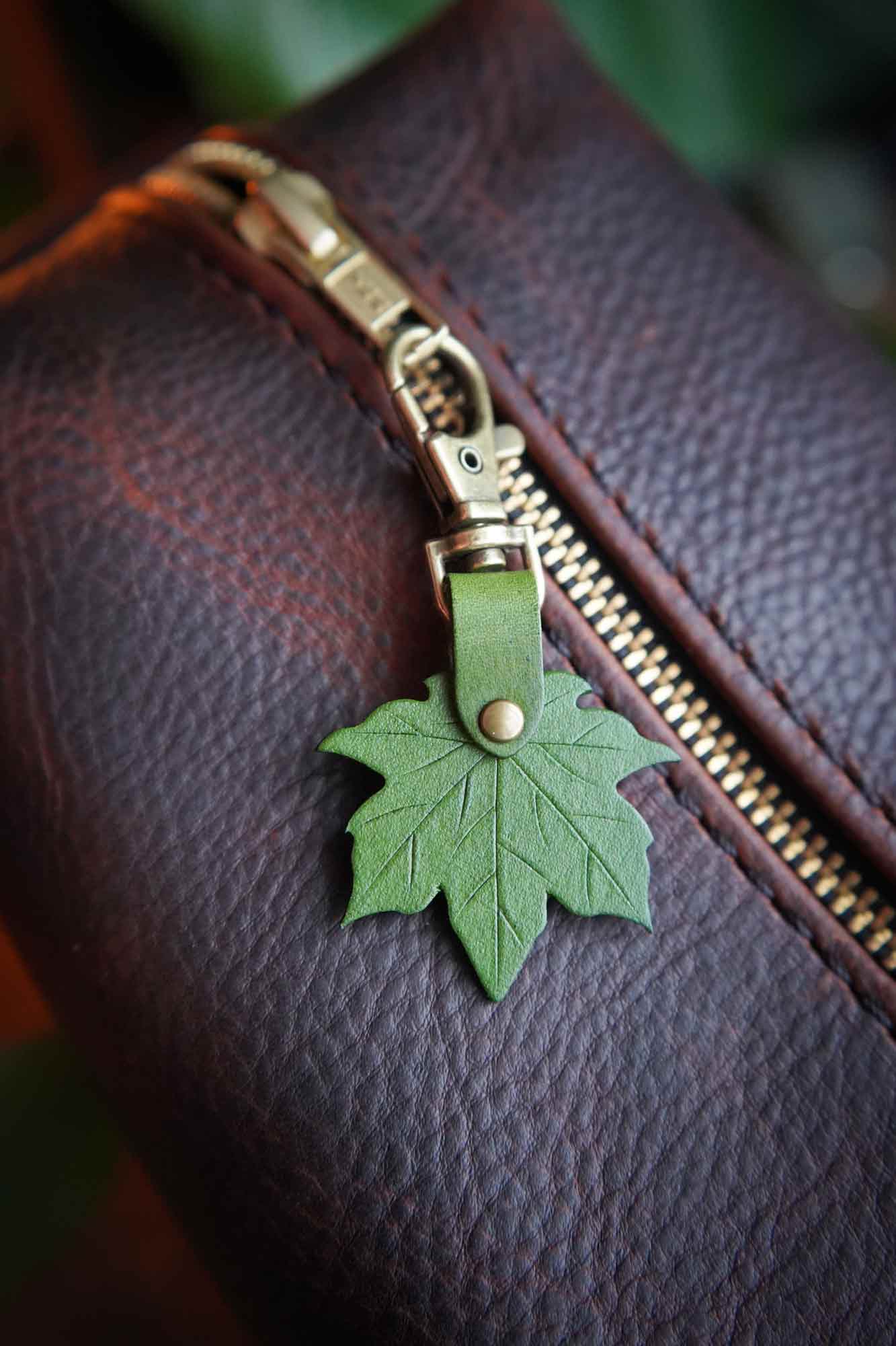 Selvane Bag Charm - Double Maple Leaf