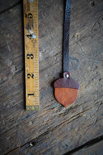 Acorn Bookmark - Recycled Leather
