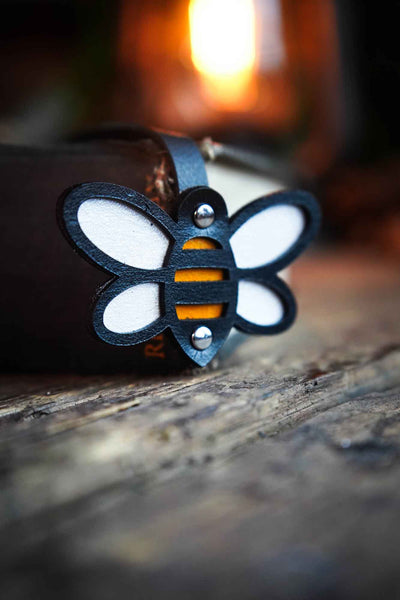 Leather Bee Bookmark
