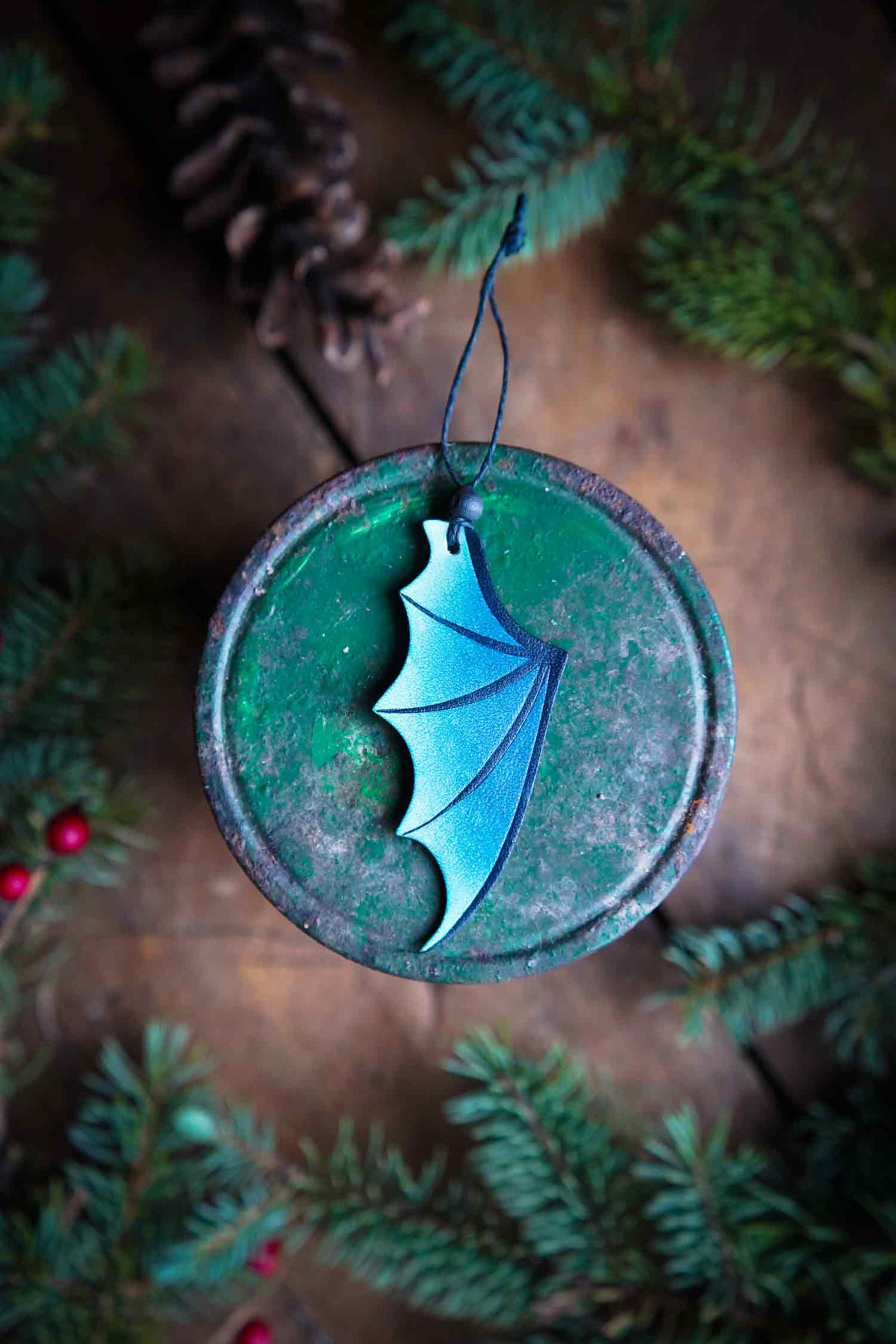 Dragon Wing Leather Ornament