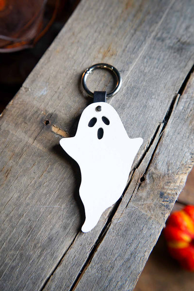 Ghost Leather Bag Charm