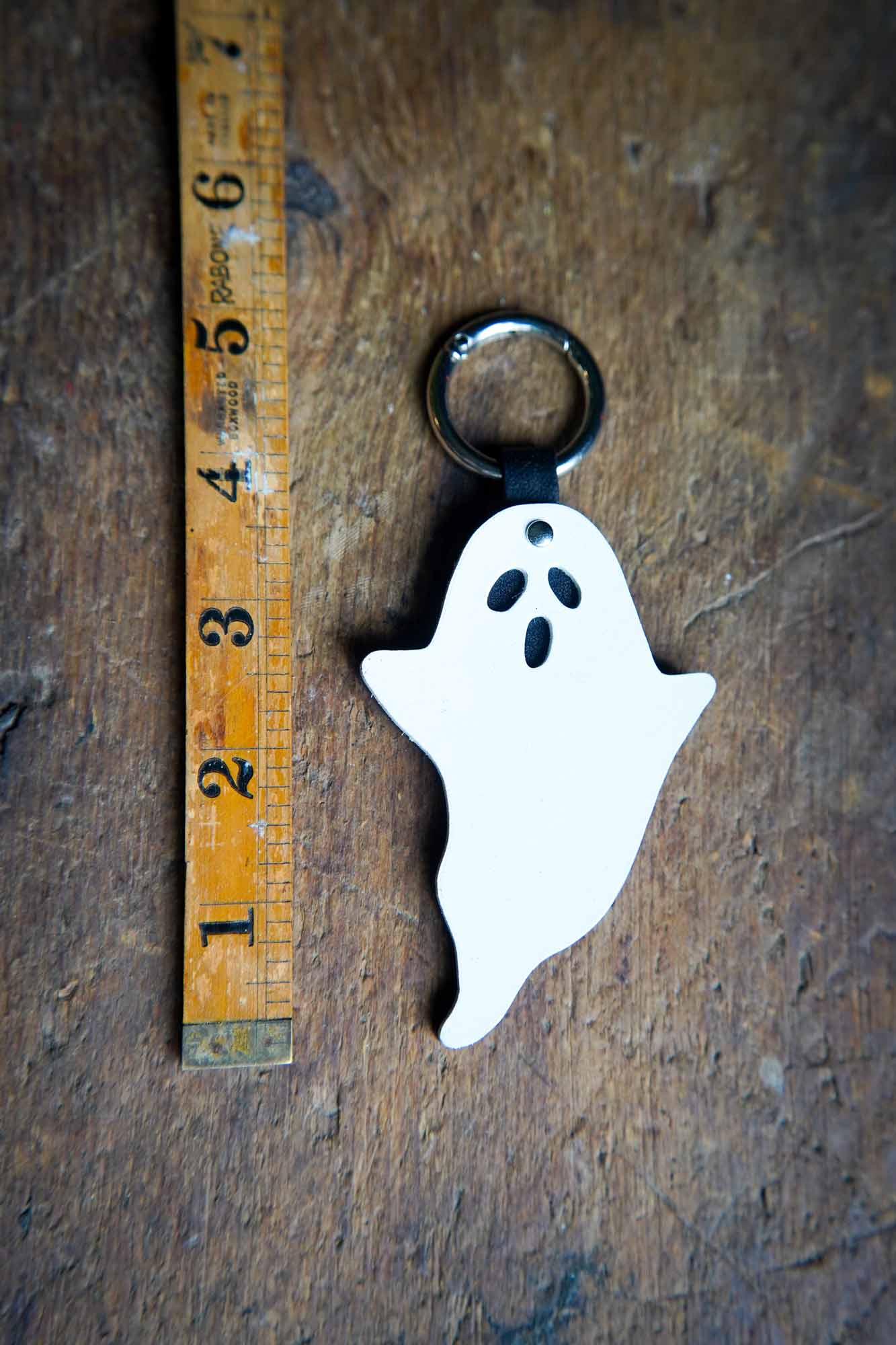 Ghost Leather Bag Charm