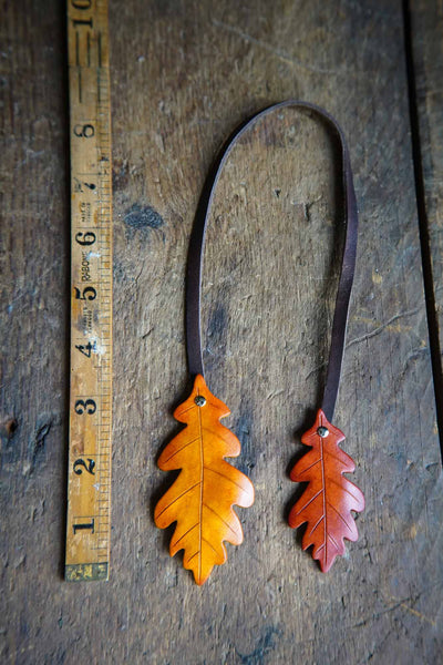 Oak Leaf Bag Charm - Custom Colors