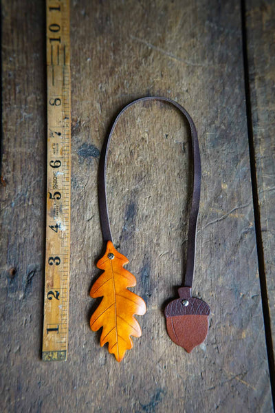 Oak Leaf and Acorn Bag Charm - Custom Color