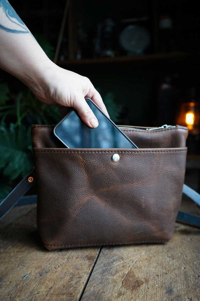 Overcross - Leather Crossbody with Pocket