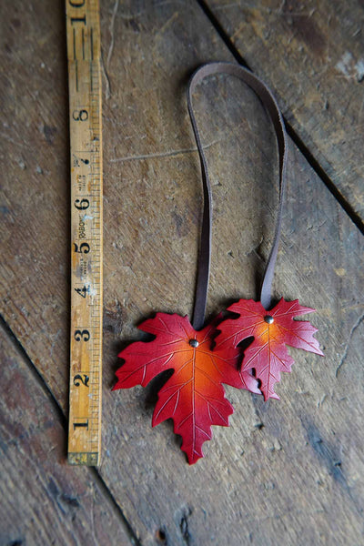 Sugar Maple Leaf - Leather Bag Charm