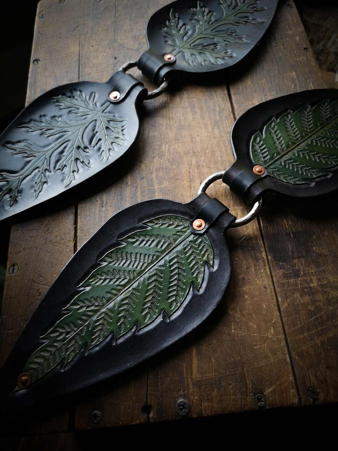 Botanical Leather Waist Belts