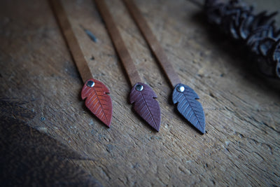 Feather Bookmark - Fall Browns