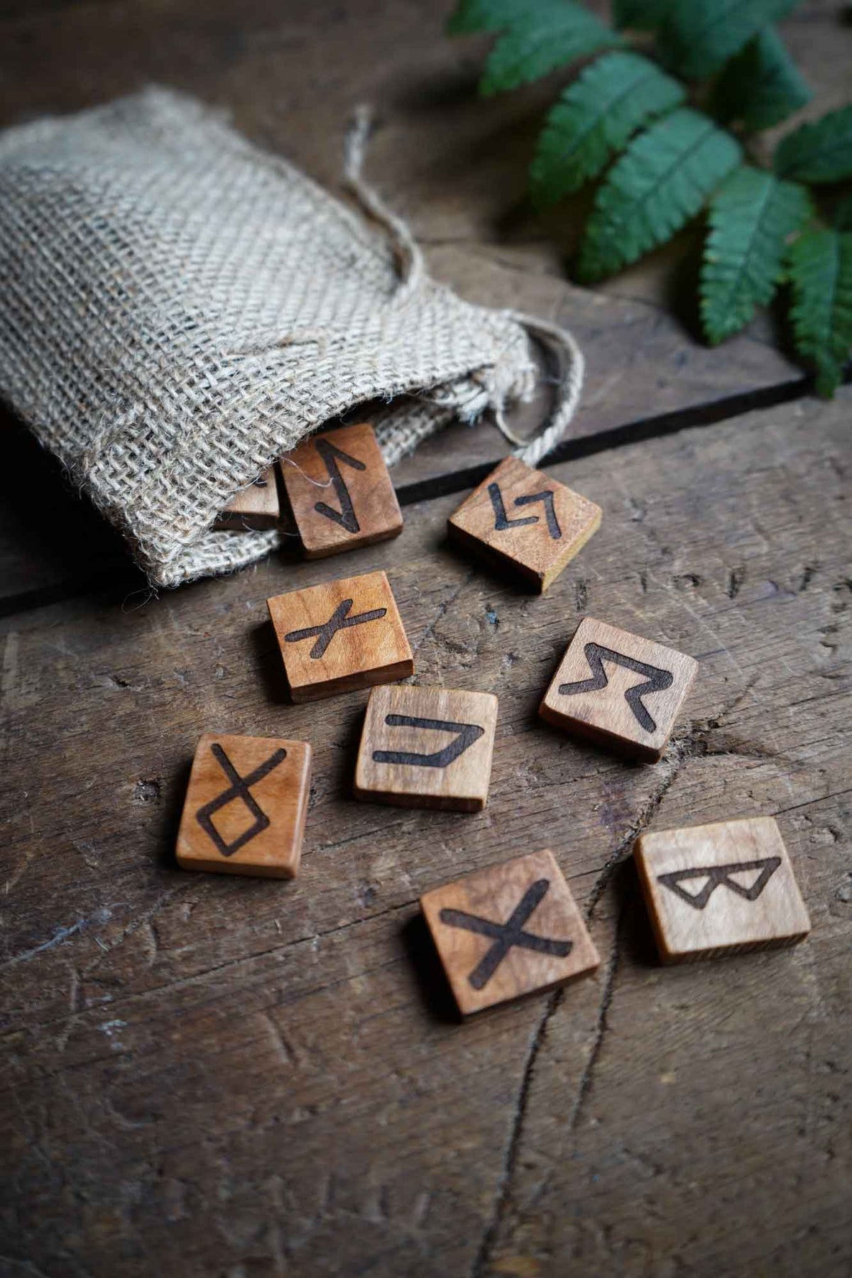 Elder Futhark Rune Set - Curly Maple Wood - Handmade In Canada ...