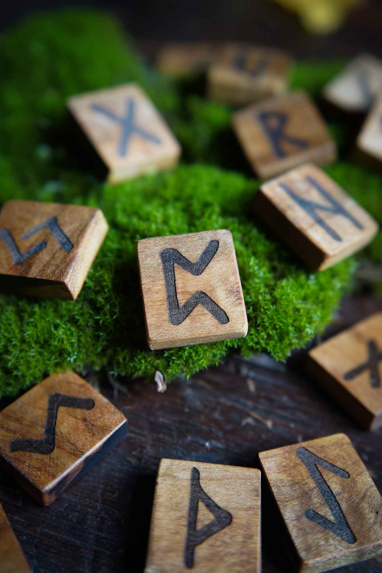 Elder Futhark Rune Set - Curly Maple Wood - Handmade In Canada ...