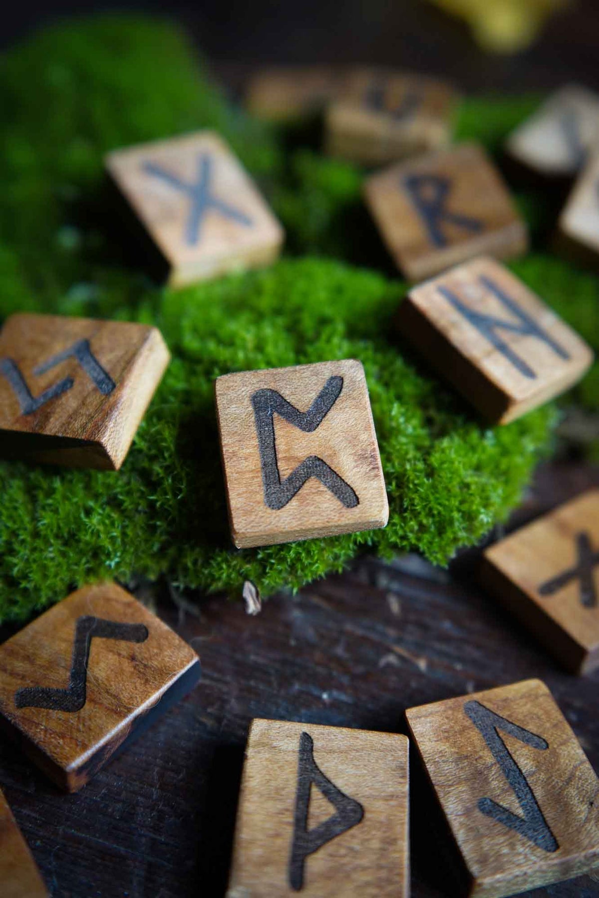 Futhark Rune Set Elder Futhark Rune Set - Curly Maple Wood - Handmade In Canada ...