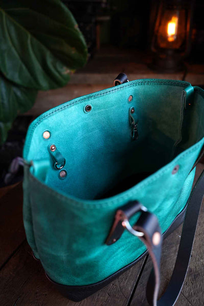 Everyday Leather Tote - Lagoon