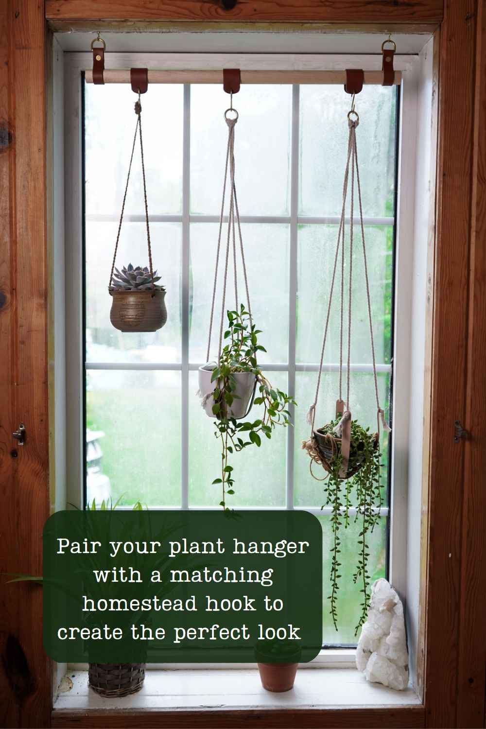 teak and tides leather plant hanger Leather Plant Hanger - Handmade In Canada
