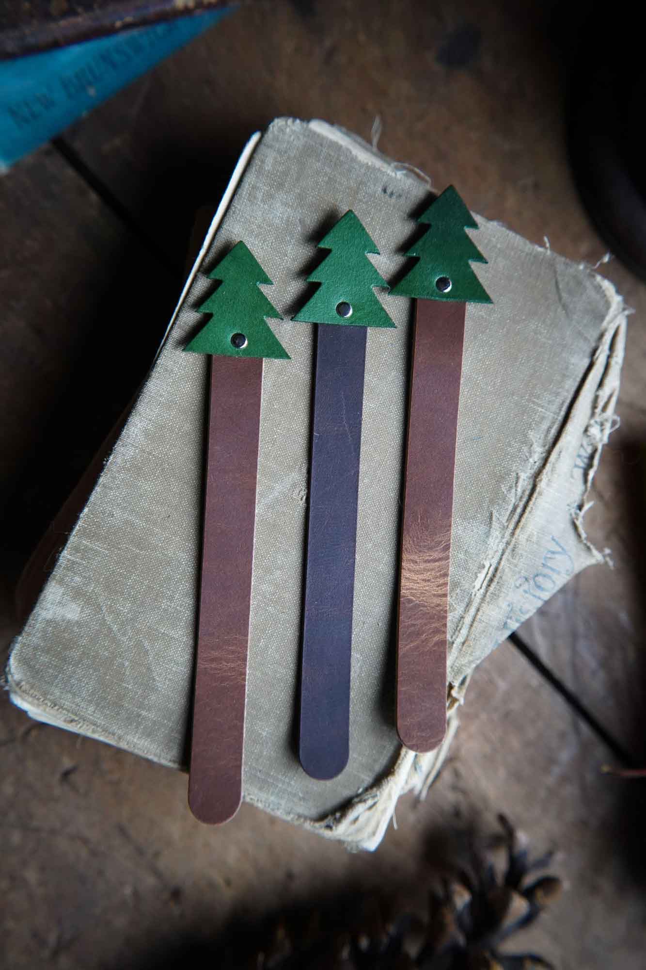 Personalized Leather Tree Bookmark