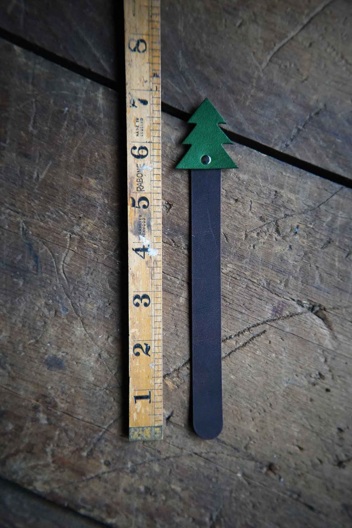Personalized Leather Tree Bookmark - Made In Canada - Hammerthreads