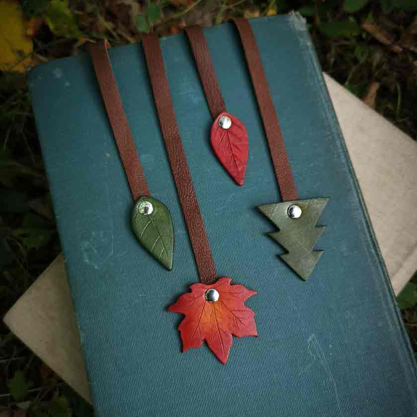 Tree Bookmark - Recycled Leather - Hammerthreads