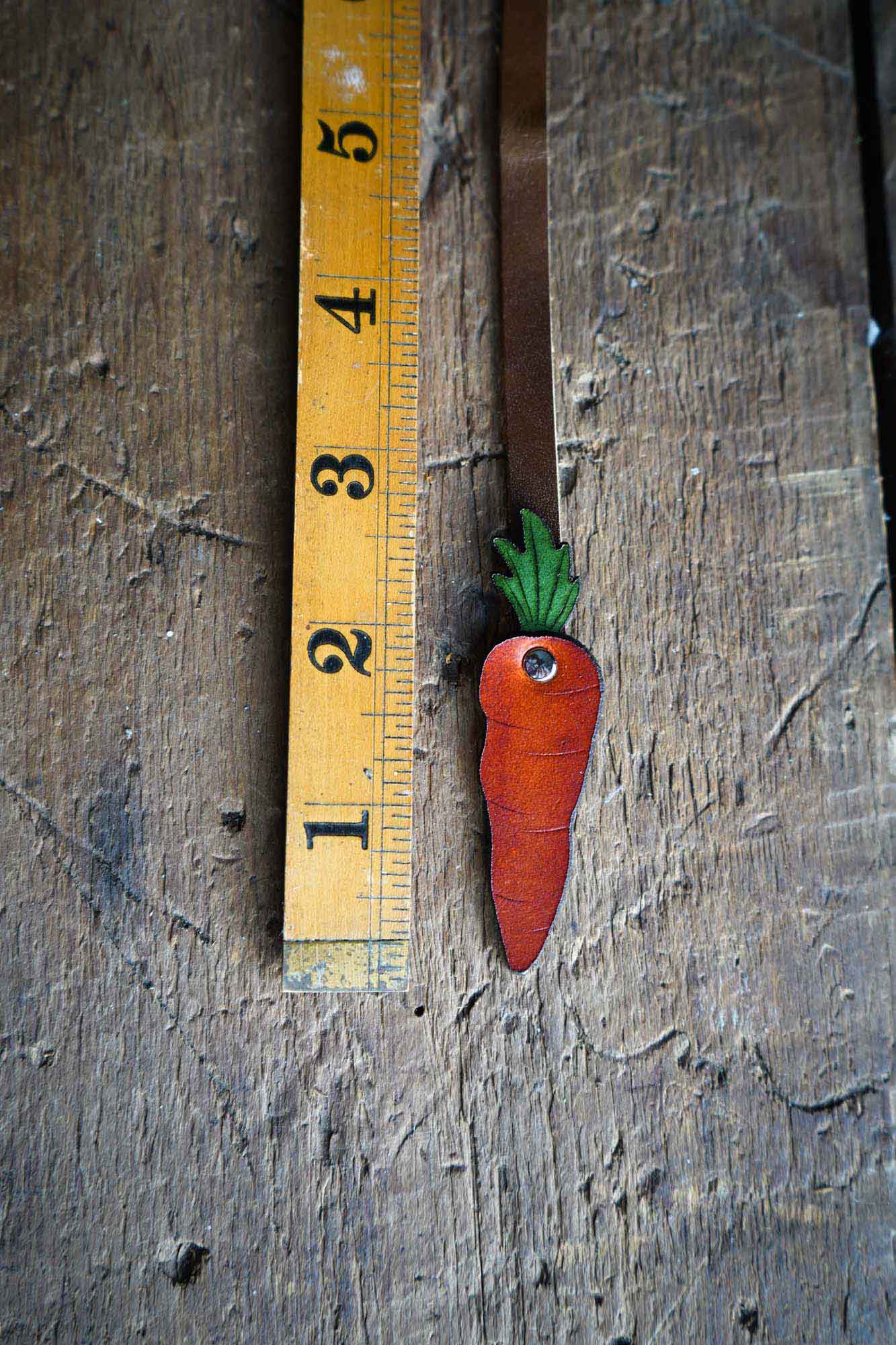 Carrot Leather Bookmark