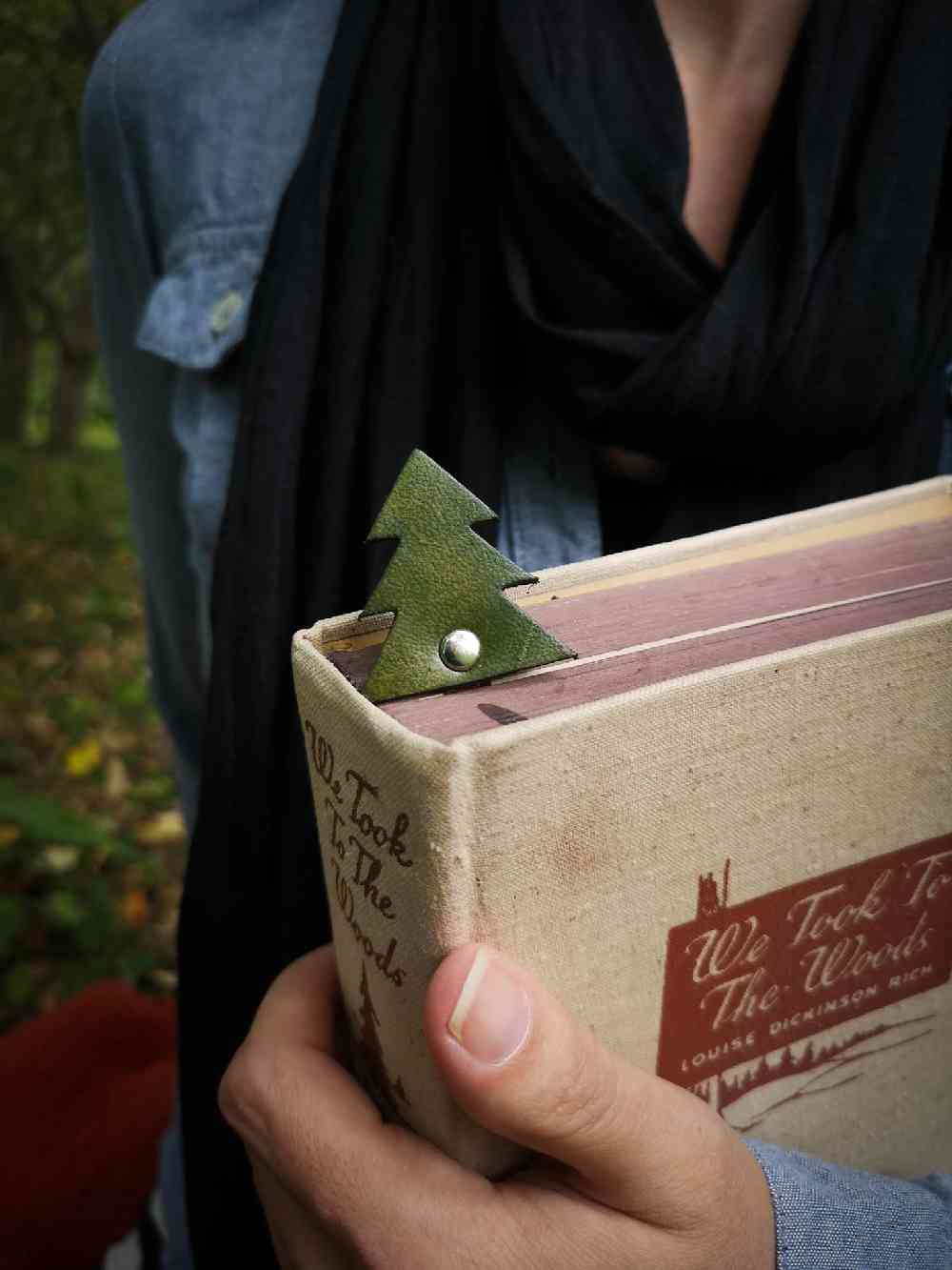 Tree Bookmark - Recycled Leather - Hammerthreads