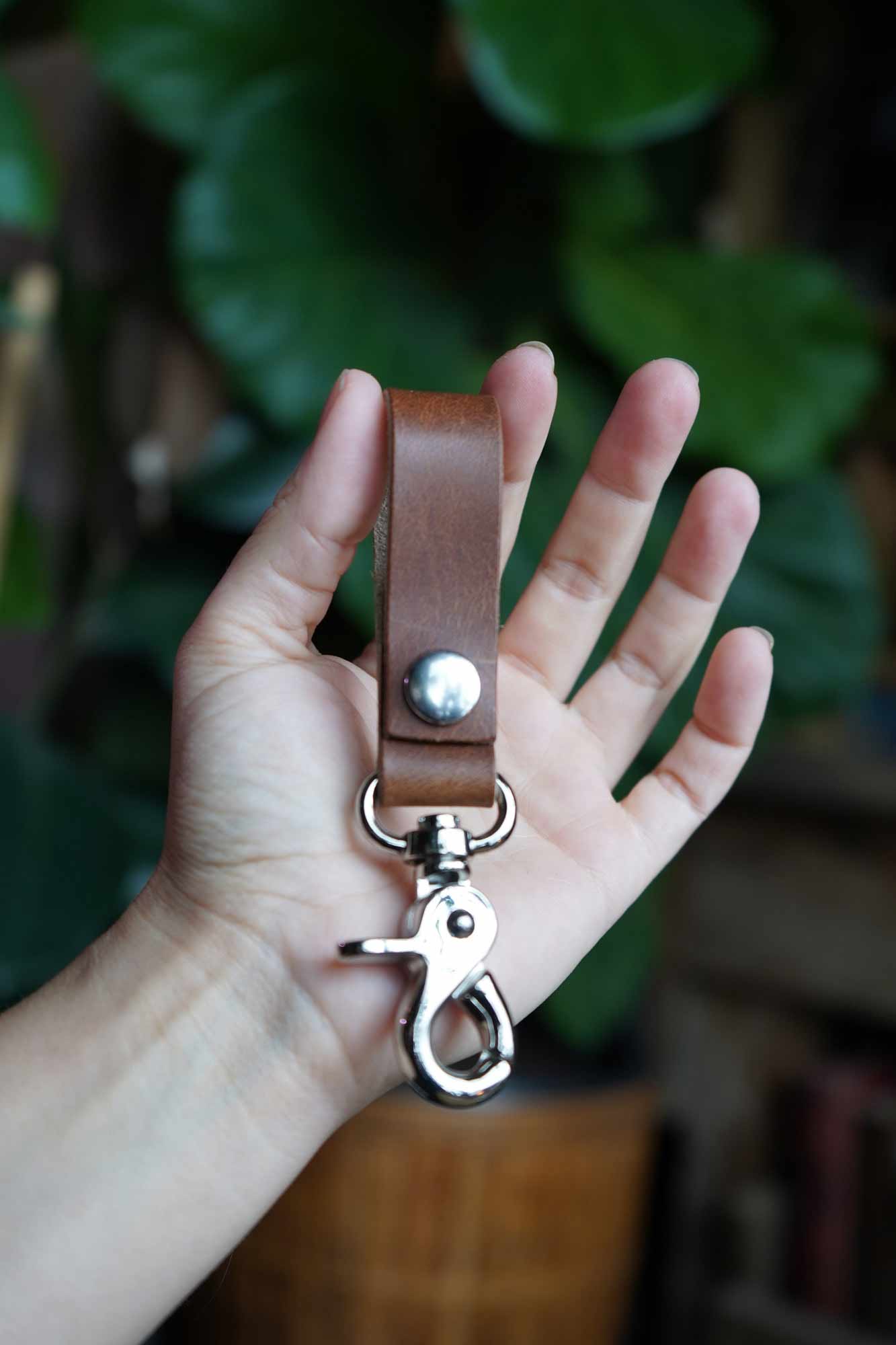 Solid Brass key chain ring belt holder Snap hook clip keychain H728