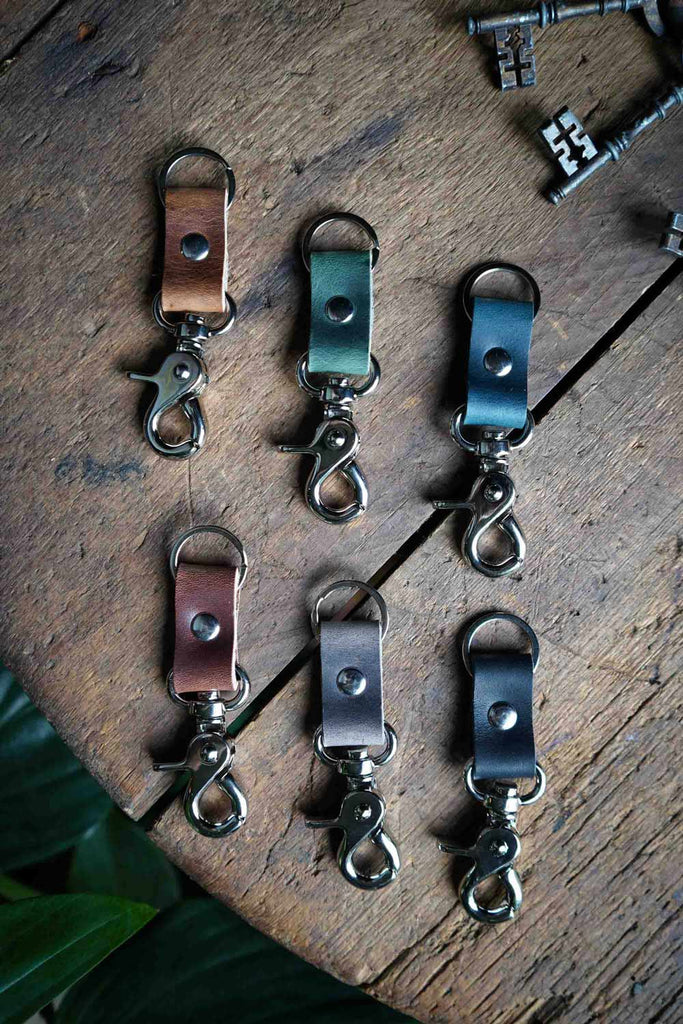 Leather keychain outlet