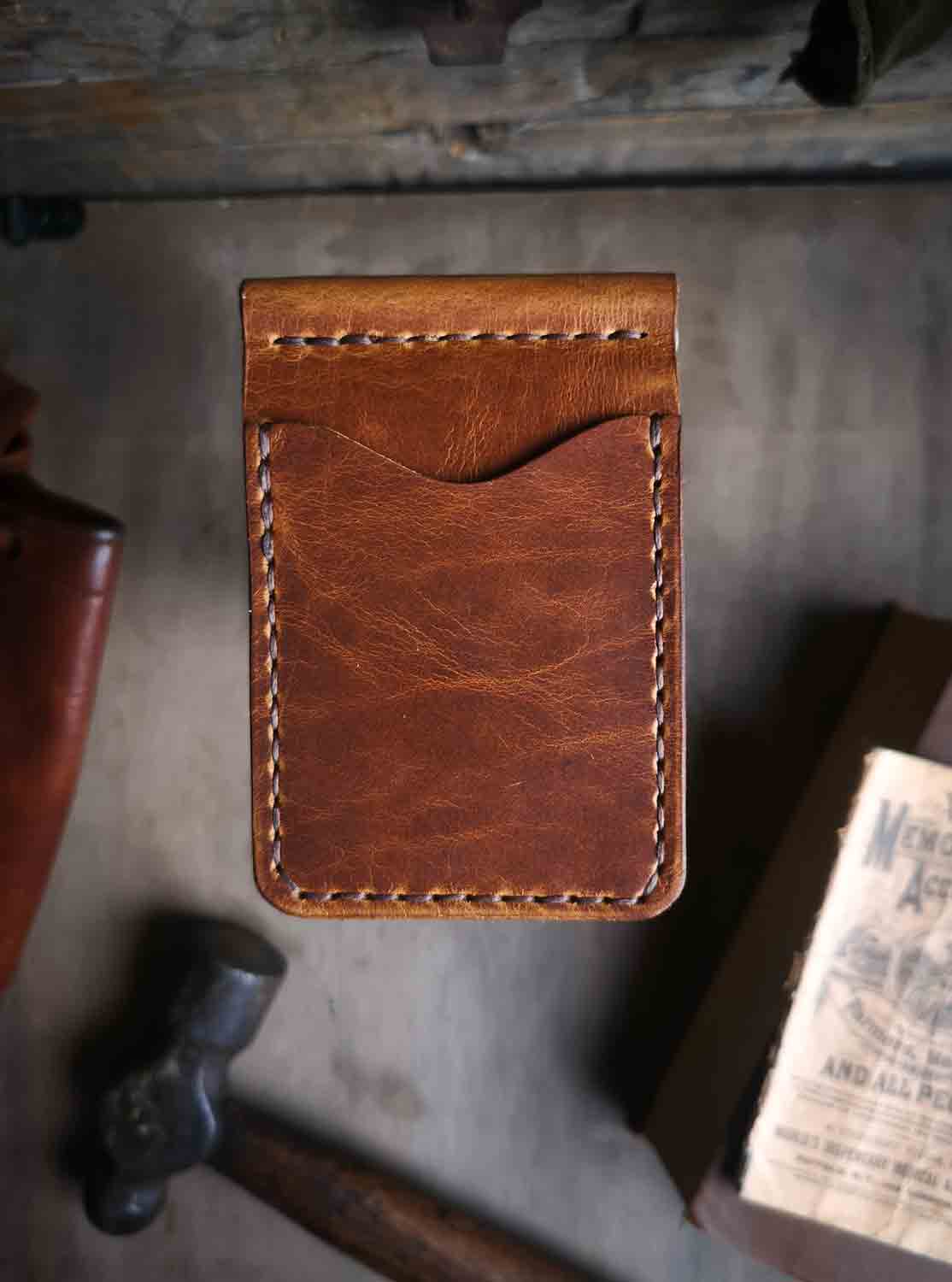 The Markland Leather Money Clip Wallet - Handmade In Canada - Hammerthreads