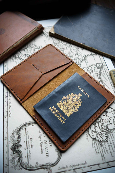 The Voyager Leather Passport Wallet - Handmade In Canada - Hammerthreads